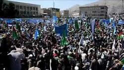 CLEAN : Protesters shout support for Abdullah Abdullah in Kabul News Clip
