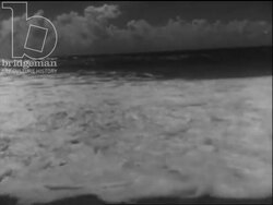 Madagascar c.1958 - Air France plane on runway. Madagascan people in canoes. Stock Footage