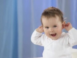 HD DOLLY: Playful Toddler Stock Footage