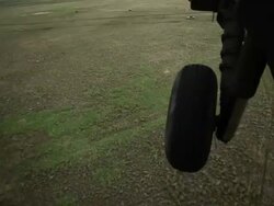 Shot from inside helicopter approaching Humvee Stock Footage