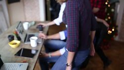 Small business team brainstorming Stock Footage