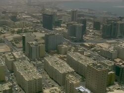 WS AERIAL View of city / Qatar Stock Footage
