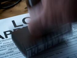 LOAN APPLICATION FORM-1080HD Stock Footage