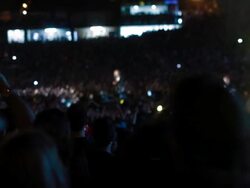 Dancing crowd at concert Stock Footage