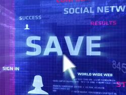 Save Button Stock Footage