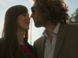 MS Couple kissing infront of sun / Berlin, Germany Stock Footage