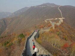 WS View of Mutianyu section of the Great Wall in China Stock Footage