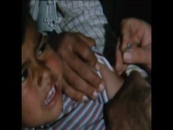 SYND 30/03/1972 JORDANIAS RECEIVE SMALLPOX VACCINE IN A WIDE PREVENTIVE PROGRAMME News Clip