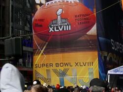 New York Area Prepares For Super Bowl XLVIII Stock Footage