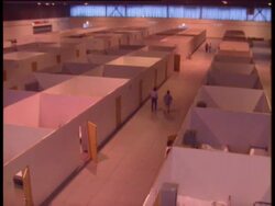 Fall of Berlin Wall: East Germans refugees Stock Footage