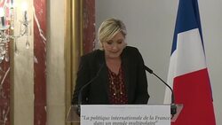 CLEAN : Marine Le Pen speech interrupted by Femen protester News Clip