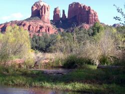Cathedral Rock zoom Stock Footage