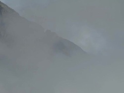 Clouds Boiling Around The Mountains Stock Footage