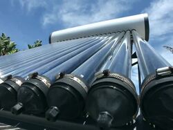 Solar water heater Stock Footage