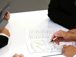 HD: Business Team Working with Financial graph analysis Closeup Stock Footage