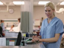 Female Doctor filling out forms Stock Footage