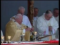 WEST BANK: BETHLEHEM: POPE JOHN PAUL II - MASS WRAP (3) Instructional Video