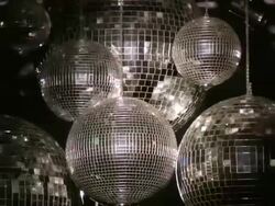 Disco ball. Night club lighting equipment. Stock Footage