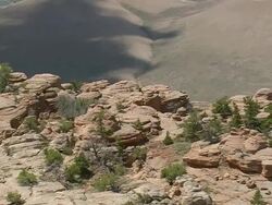 WS AERIAL View of Seeks Canyon State Park / Wyoming, United States Stock Footage