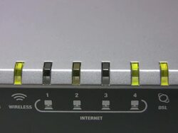 Blinking router (HD) Stock Footage