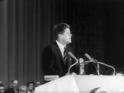 President Kennedy speaks before United Auto Workers Stock Footage