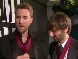 INTERVIEW: Lady Antebellum - Charles Kelley and Dave Haywood on their awards, on BMI at the 59th Annual BMI Country Awards at Nashville TN.  Stock Footage
