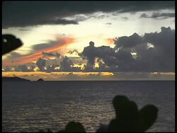 Tropical Island Sunrise / Sunset Stock Footage