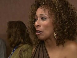 INTERVIEW: Tamara Tunie on what her favorite category is at the 9th Annual Hoodie Awards Hosted By Steve Harvey at Las Vegas NV. (Footage by WireImage Video/Getty Images Entertainment Video) Stock Footage