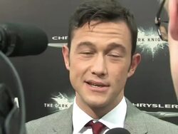 Dark Knight Rises Joseph Gordon-Levitt interview Stock Footage