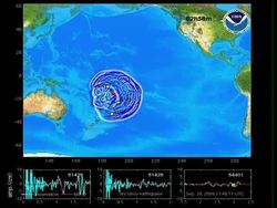 NOAA graphics of Pacific tsunami News Clip