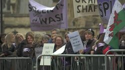 Westminster Women's Day Protest on Budget Day News Clip