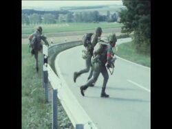 GS 23 09 81 NATO TROOPS ON MANOEUVRES IN THE FORESTS OUTSIDE STUTTGART Instructional Video