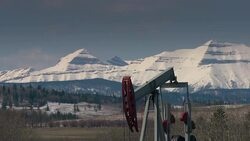 HD TIME LAPSE: Pumpjack in Mountains Stock Footage