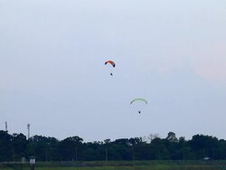 paraplane flying Stock Footage