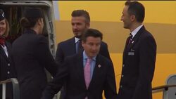 UK - Olympic torch arrives / Ukrainian Olympic official resigns in ticket scandal News Clip