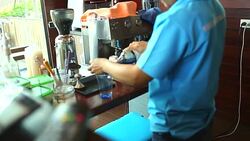 Pouring Coffee Into A Cup Stock Footage