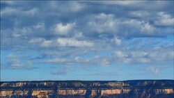 Timelapse of Clouds moving across the top of the Grand Canyon Stock Footage