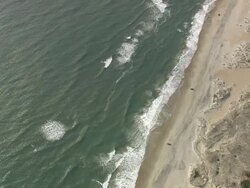 WS AERIAL View of Seashore / North Carolina, United States Stock Footage