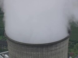 Cooling Tower At Gustav Knepper Power Station Stock Footage