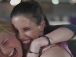 Girls enjoying Bowling Stock Footage