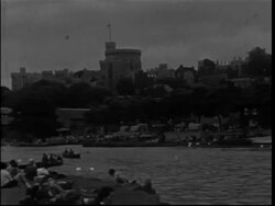 Boating on the Thames at Windsor, England, 1950s Stock Footage