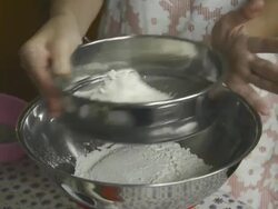 Sieve and Measure Flour Stock Footage