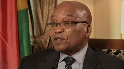 Interview with South African President Zuma on miners' strike News Clip