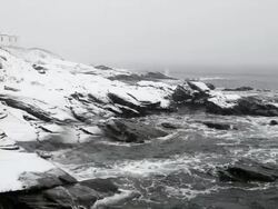Beavertail Lighthouse Stock Footage