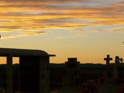 Sunset Mexico Cemetary Time Lapse 3 Stock Footage