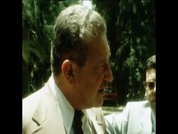 UPITN LIB 20/5/80 PRESIDENT SADAT MEETS US ENVOY AND ISREALI DEFENCE MINISTER IN News Clip