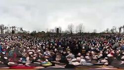 Ashbourne Shrovetide Football Match 2018 Stock Footage
