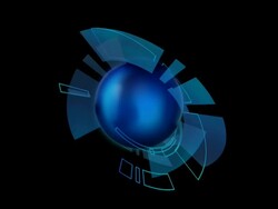 Animated Abstract Geometric Sphere Stock Footage