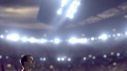 Soccer player makes a kick Stock Footage