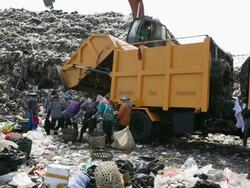 Dumping garbage Stock Footage